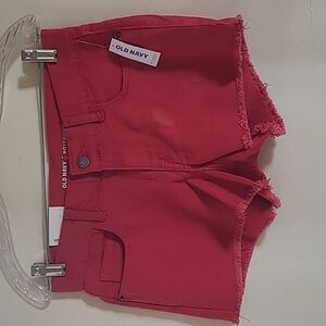 NWT Red Old Navy Boyfriend shorts size 4
